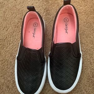 Cat & Jack Black Quilted Slip-On Sneakers